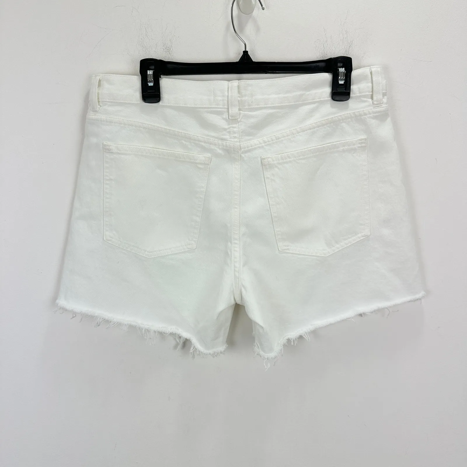 Madewell The Brynn Long Short Pure Low Slung Rigid Denim White Relaxed US 29 NWT - Image 9