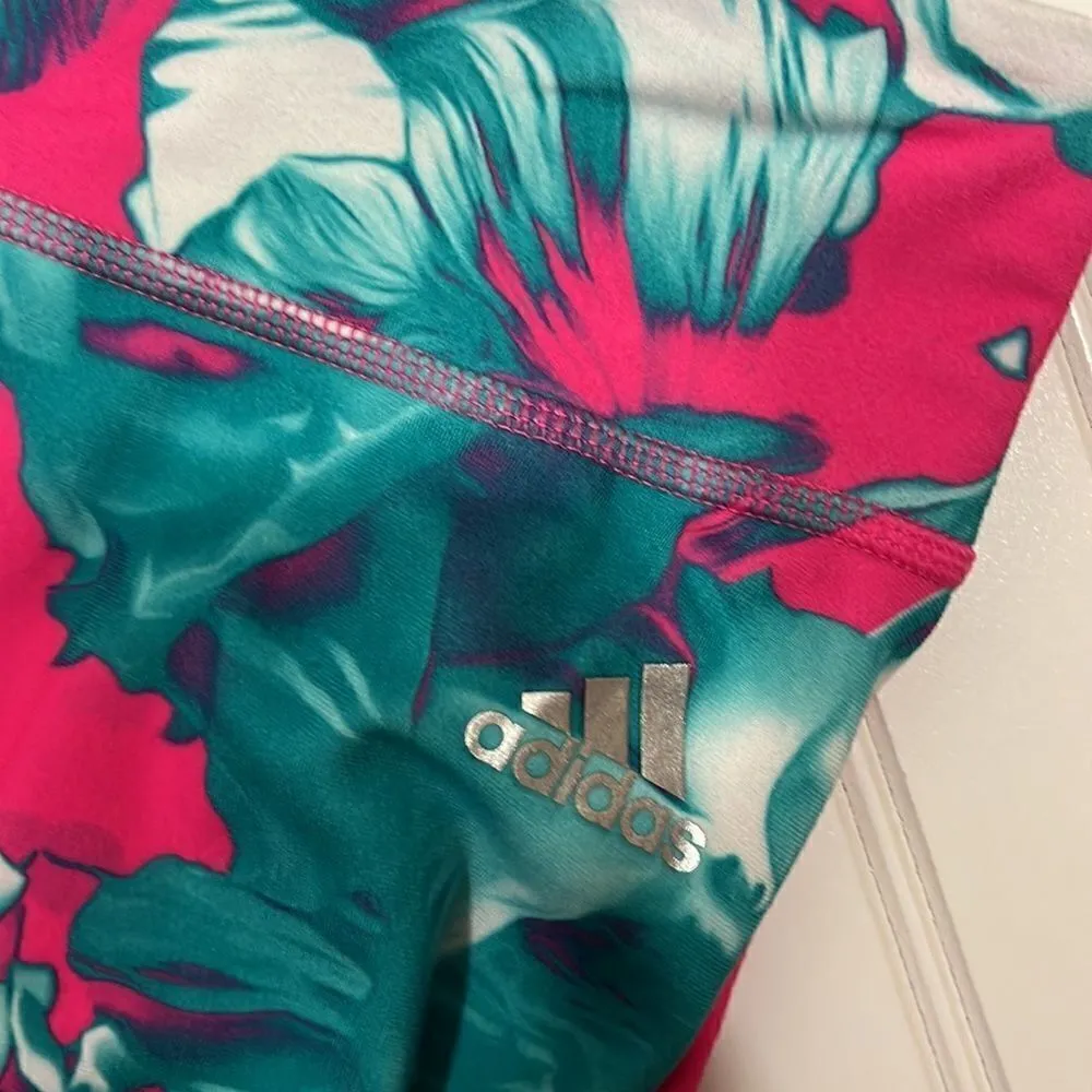 Adidas Climalite bright floral cropped leggings - Image 2