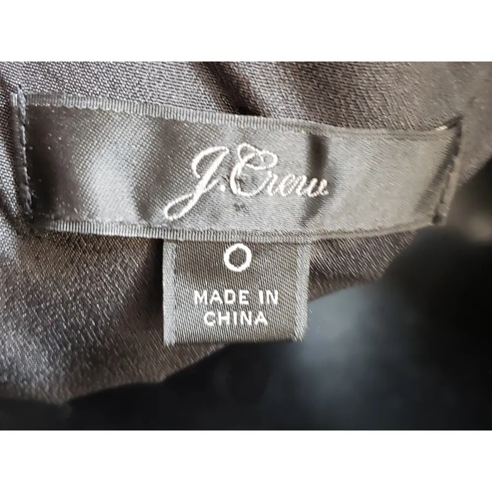 J.CREW Jumpsuit Womens Size 0 Black Velvet Pockets Sleeveless V Neck Back Zip - Image 2