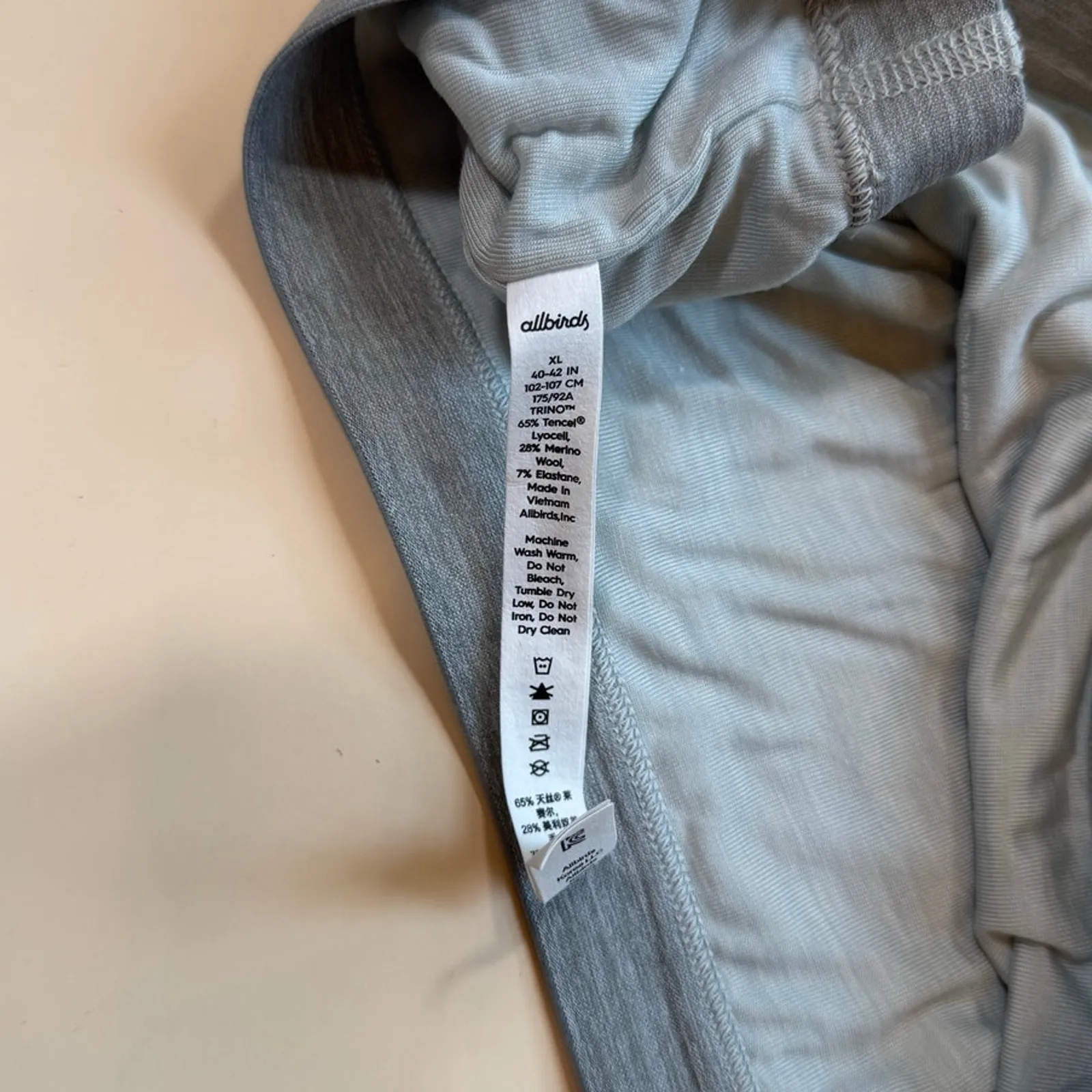 New in Box Allbirds Trino Bralette in Color Peppercorn Size XL - Image 9