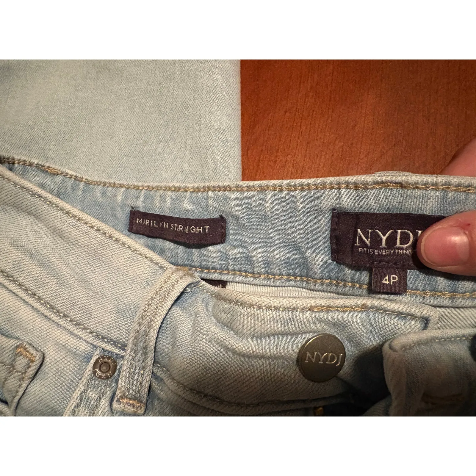 NYDJ Marilyn Straight Jean 4P Light Wash - Image 3
