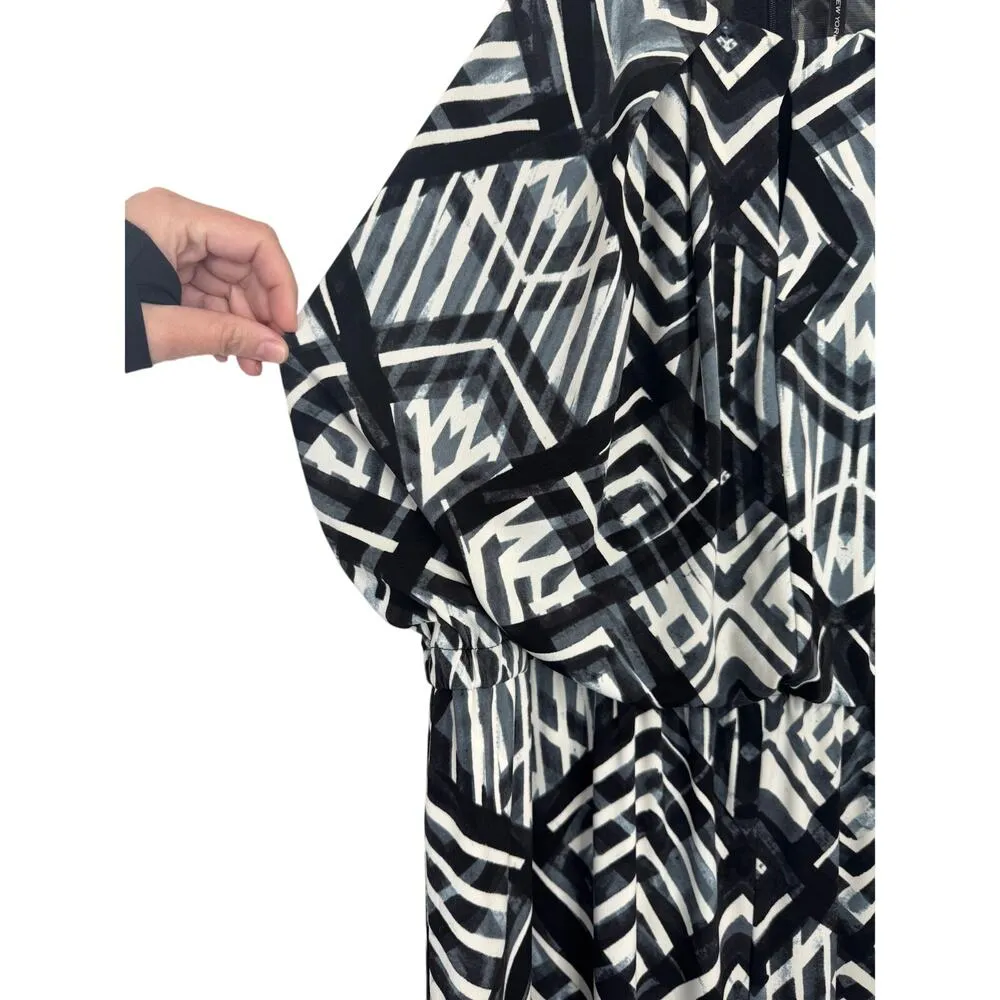 Marc New York Andrew Marc Jumpsuit Size Large Black White and Gray - Image 16