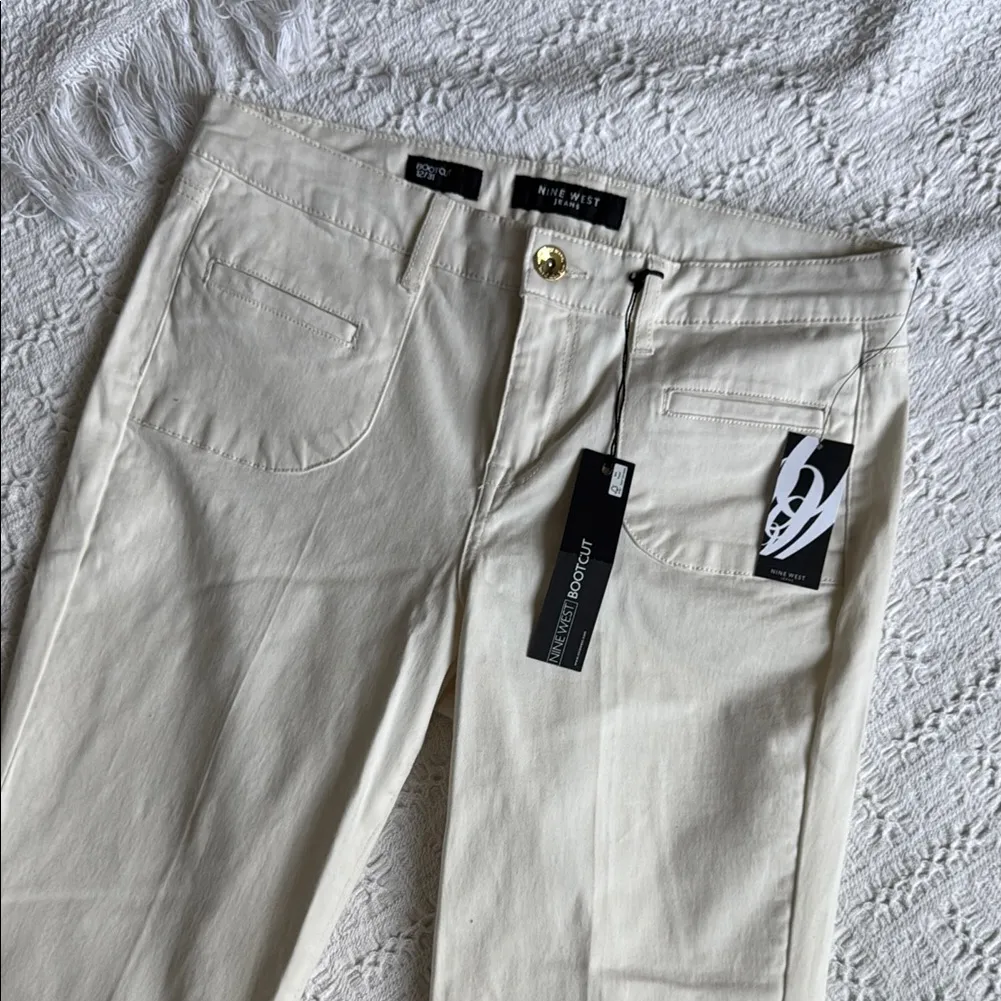 Nine West Cream Boot Cut Jeans - Image 3