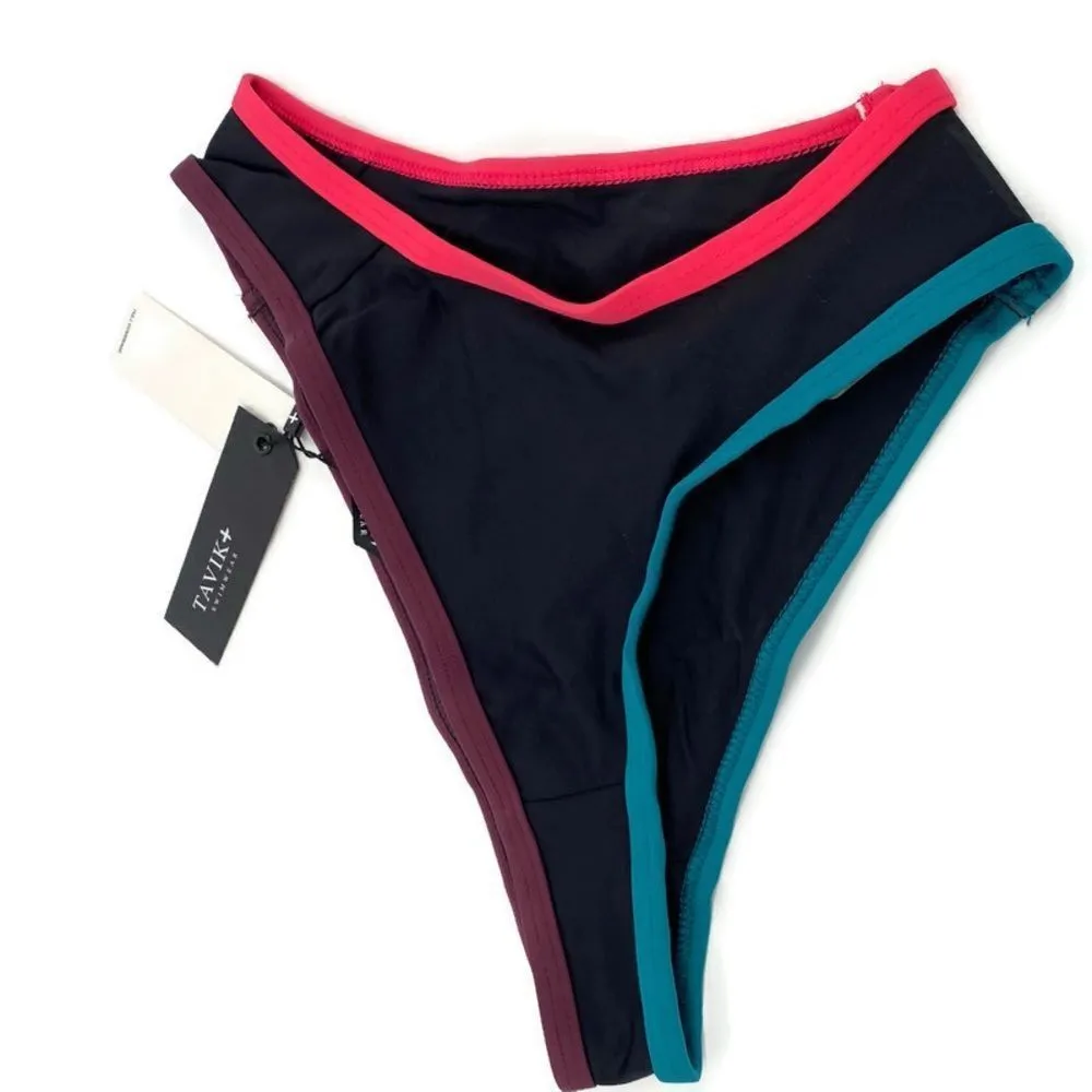 ‎Tavik JAYDEN Bikini Bottom Color Blocked Black - Image 4