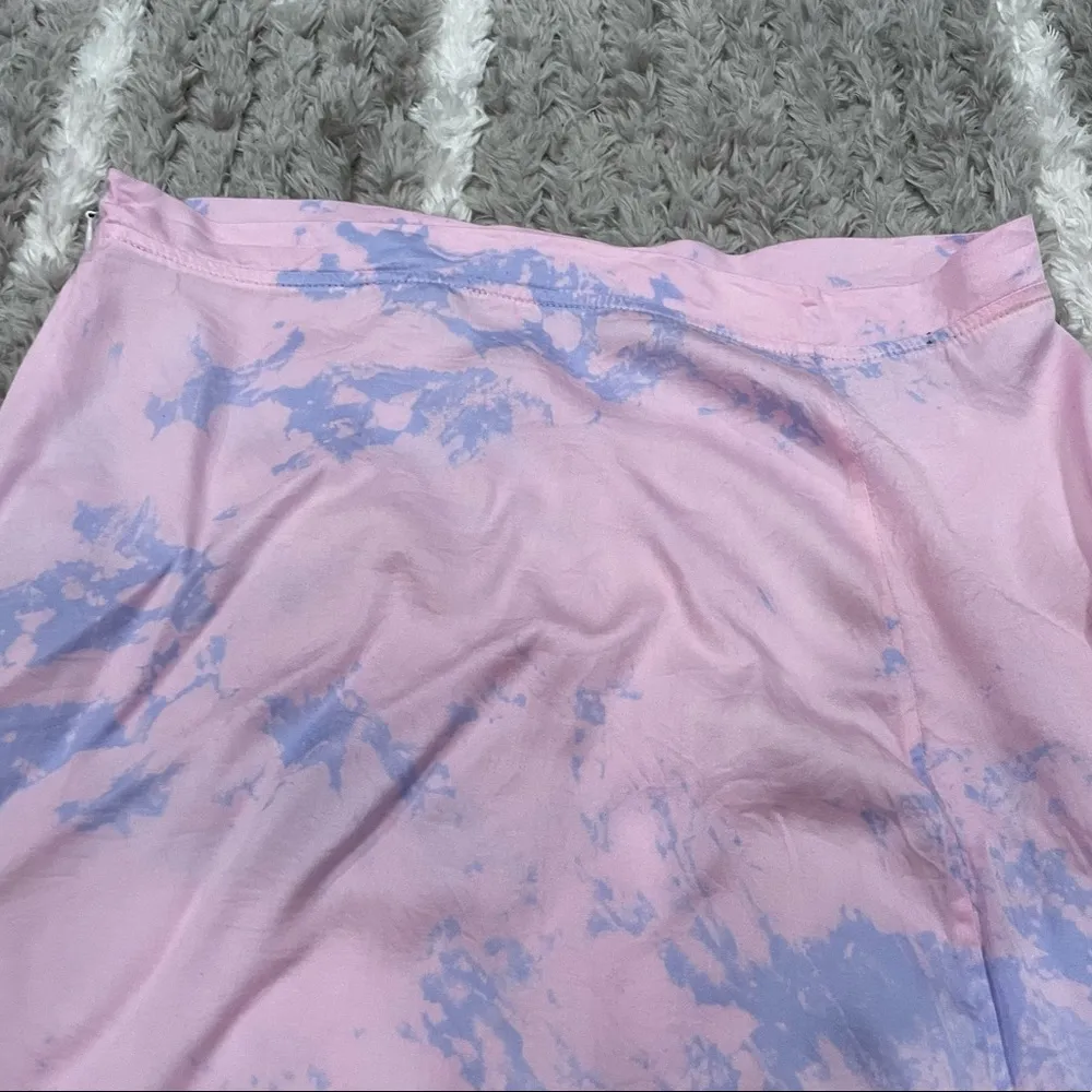 John Elliott Tie Dye Slip Skirt Pink and Blue - Image 3