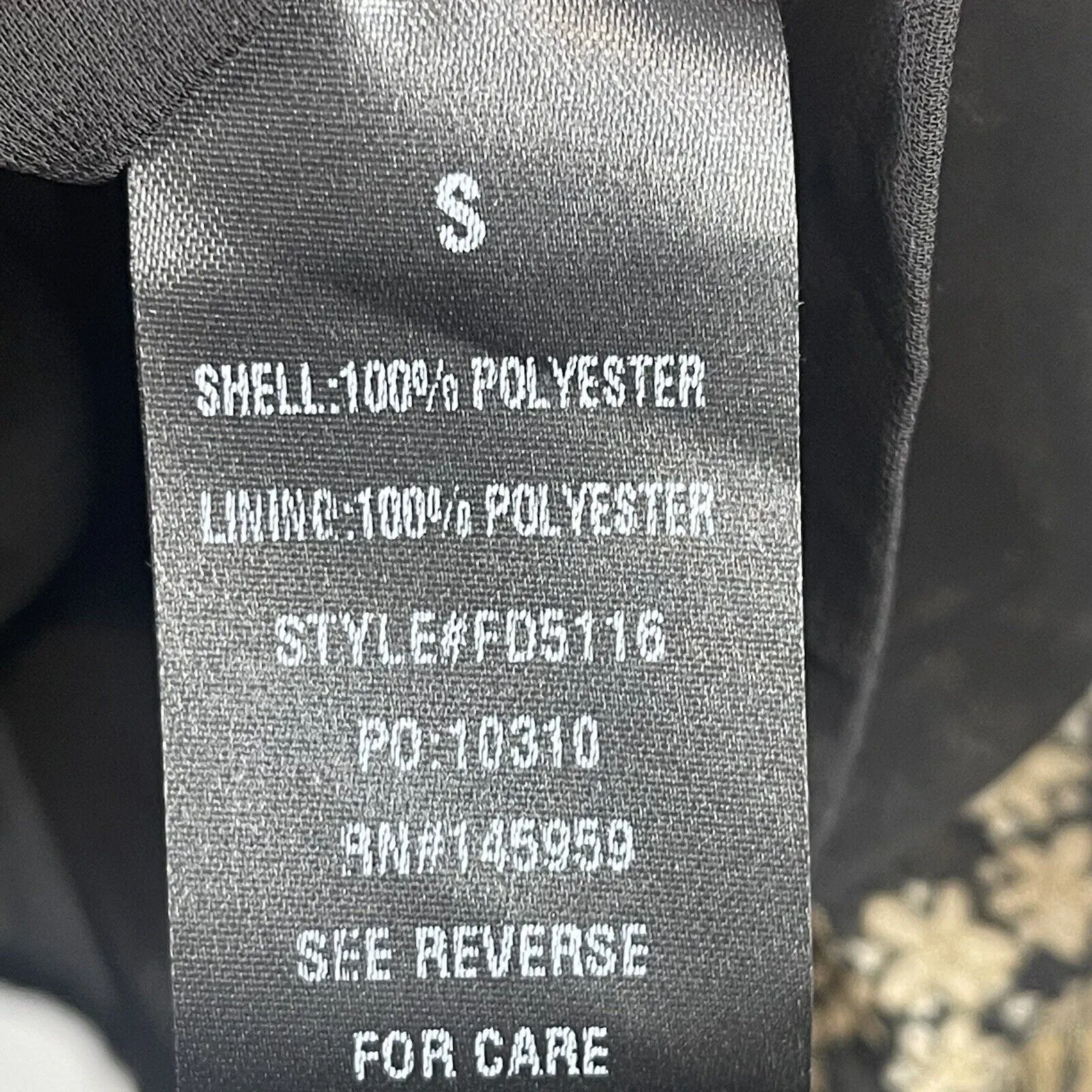 Dress Forum Dress Small Black Cream Floral Baby Doll Ruffle Peasant Boho Hippie‎ - Image 4