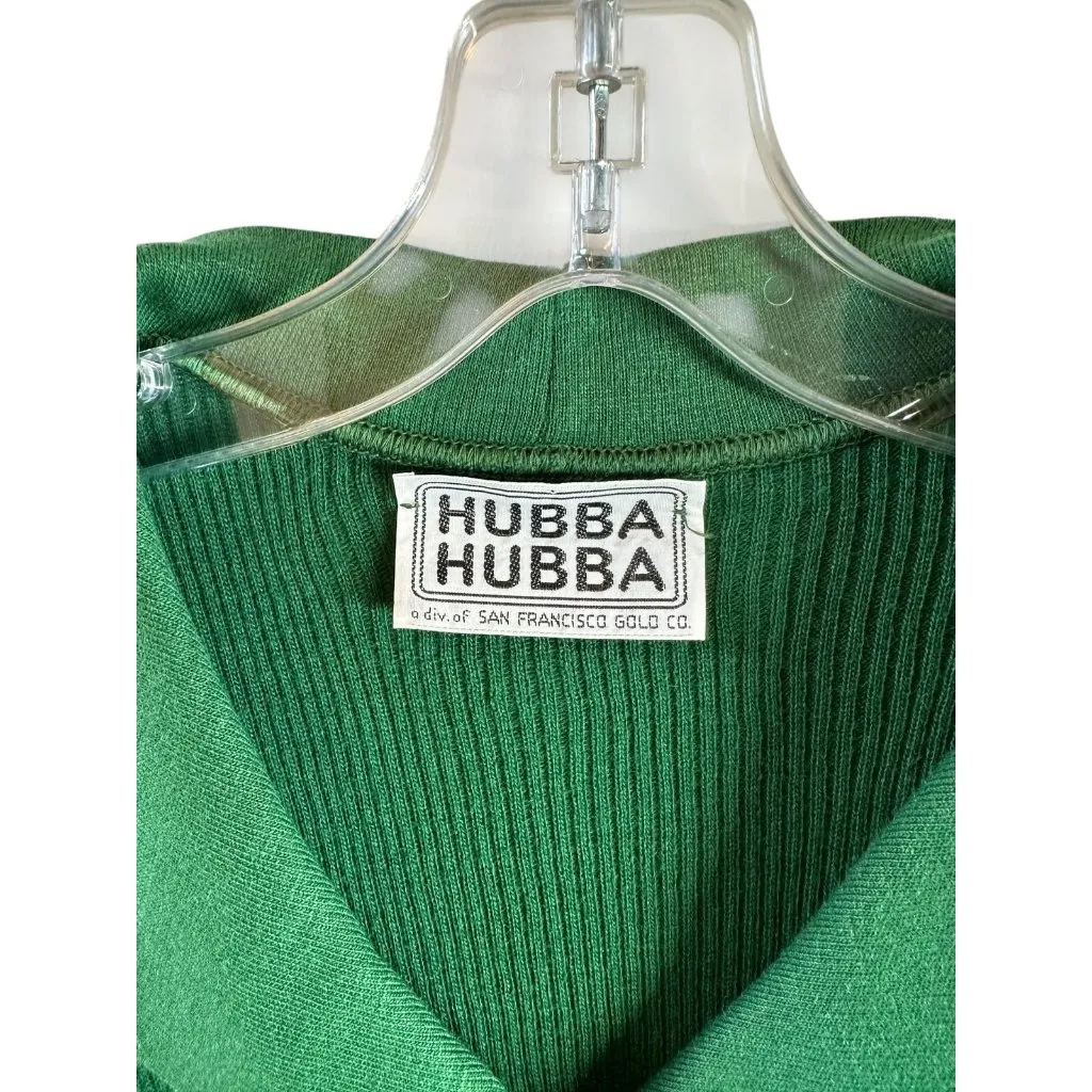 Vintage 70's Hubba Hubba Emerald Green Knit Maxi Sweater Dress Size 5/6 - Image 7