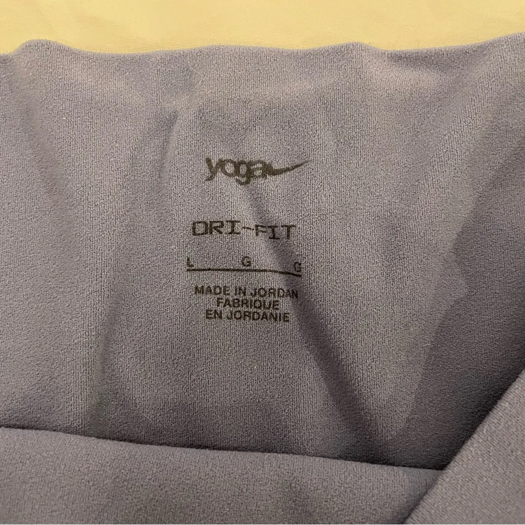 Nike Yoga Blue Biker Shorts Size Large - Image 2