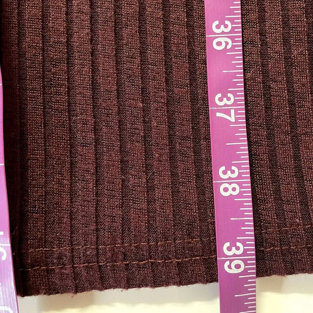 Charlotte Russe Dark Burgundy Ribbed Midi Dress Size S GUC - Image 8
