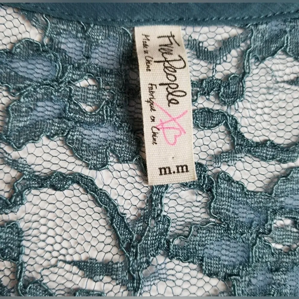 Free People Lace Embroidered Peplum Blouse - Image 2