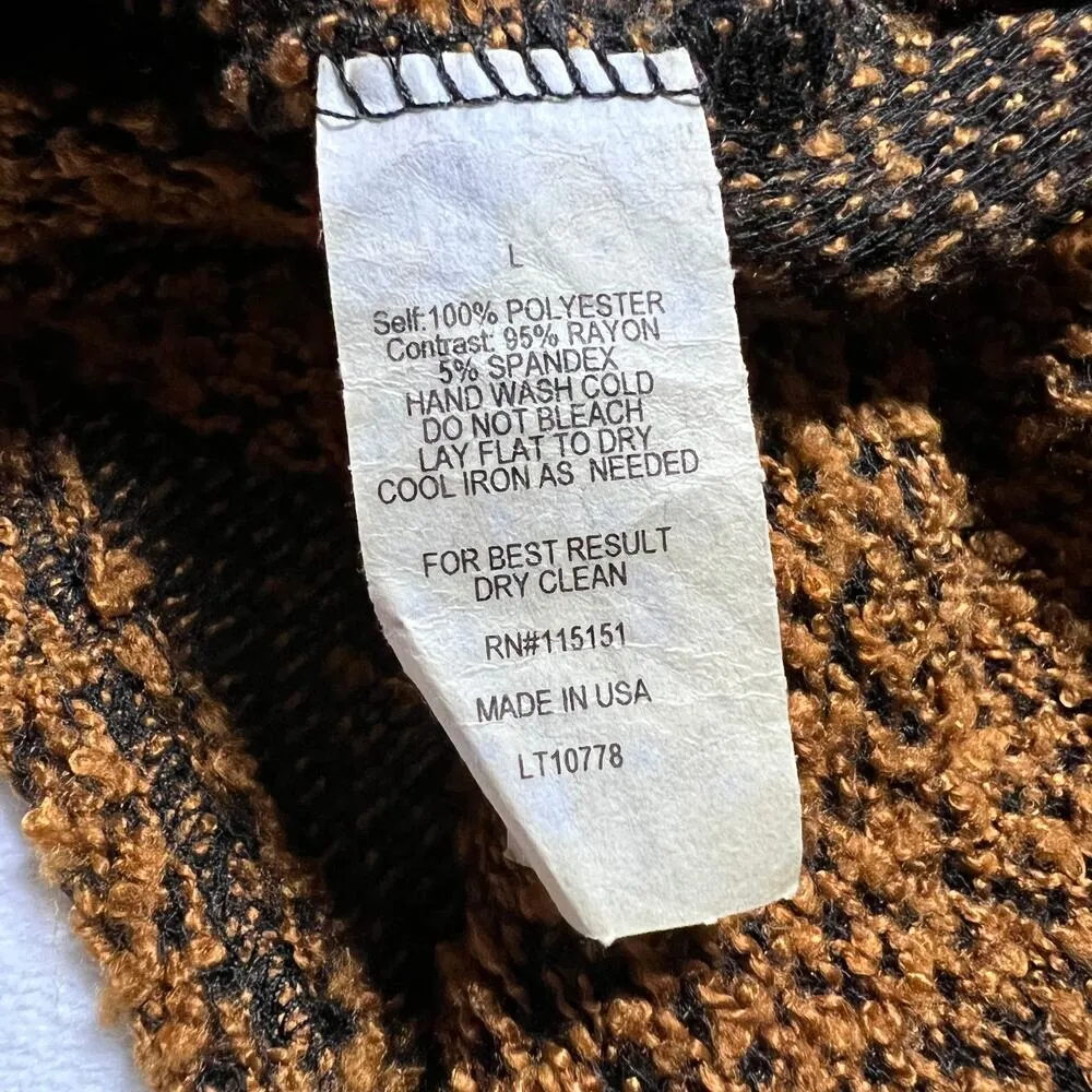 Romeo & Juliet Couture Nubby Knit Top Size Large Boho Neutral Minimalist - Image 5