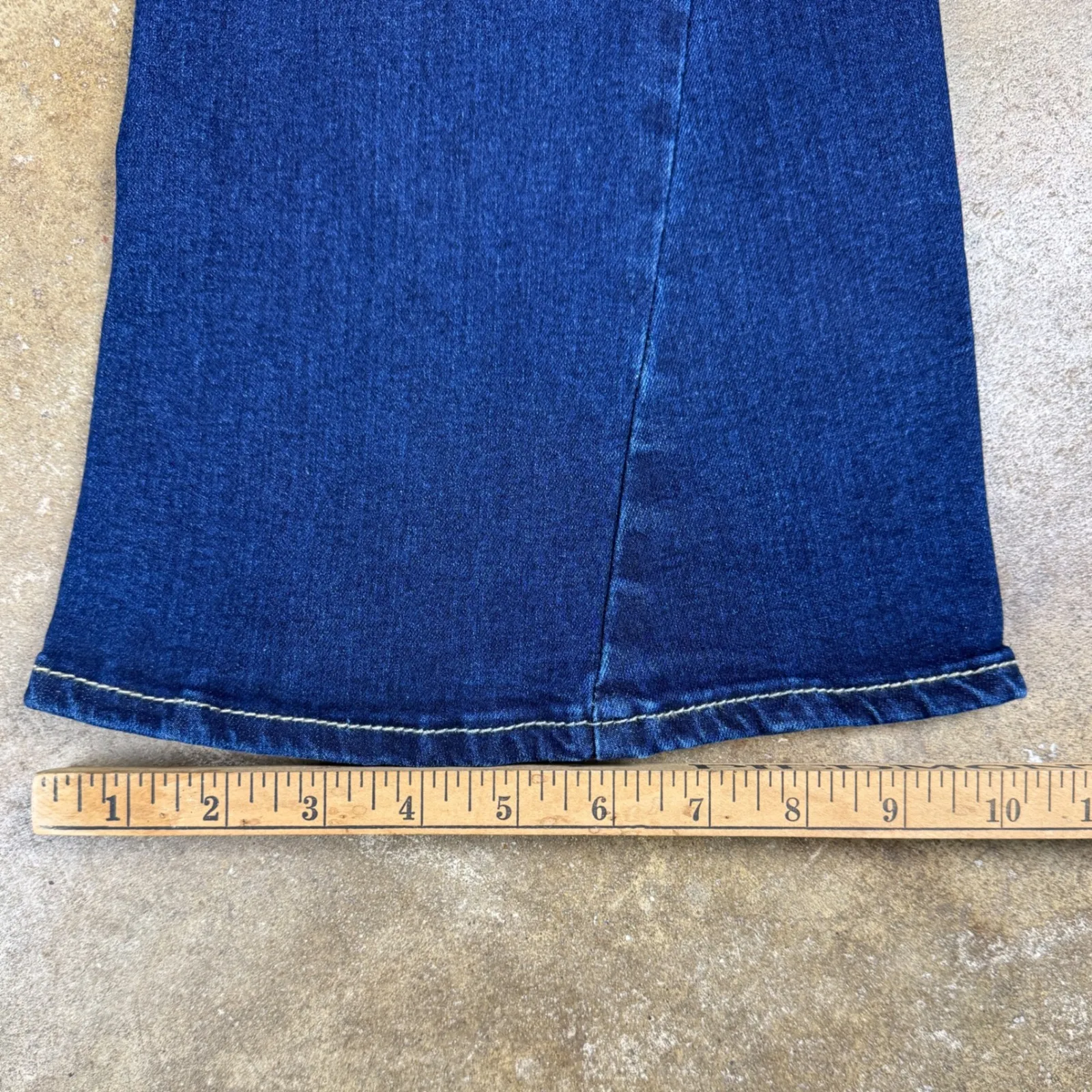 True Religion Joey Jeans Women 27 Blue Mid Rise Flare Stretch Denim Flap Pockets - Image 12