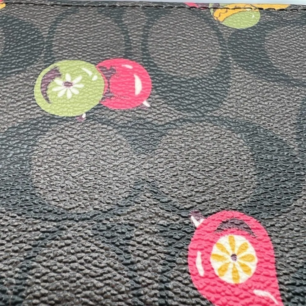 Coach Signature Holiday Ornament Print Wristlet NWT - Image 16