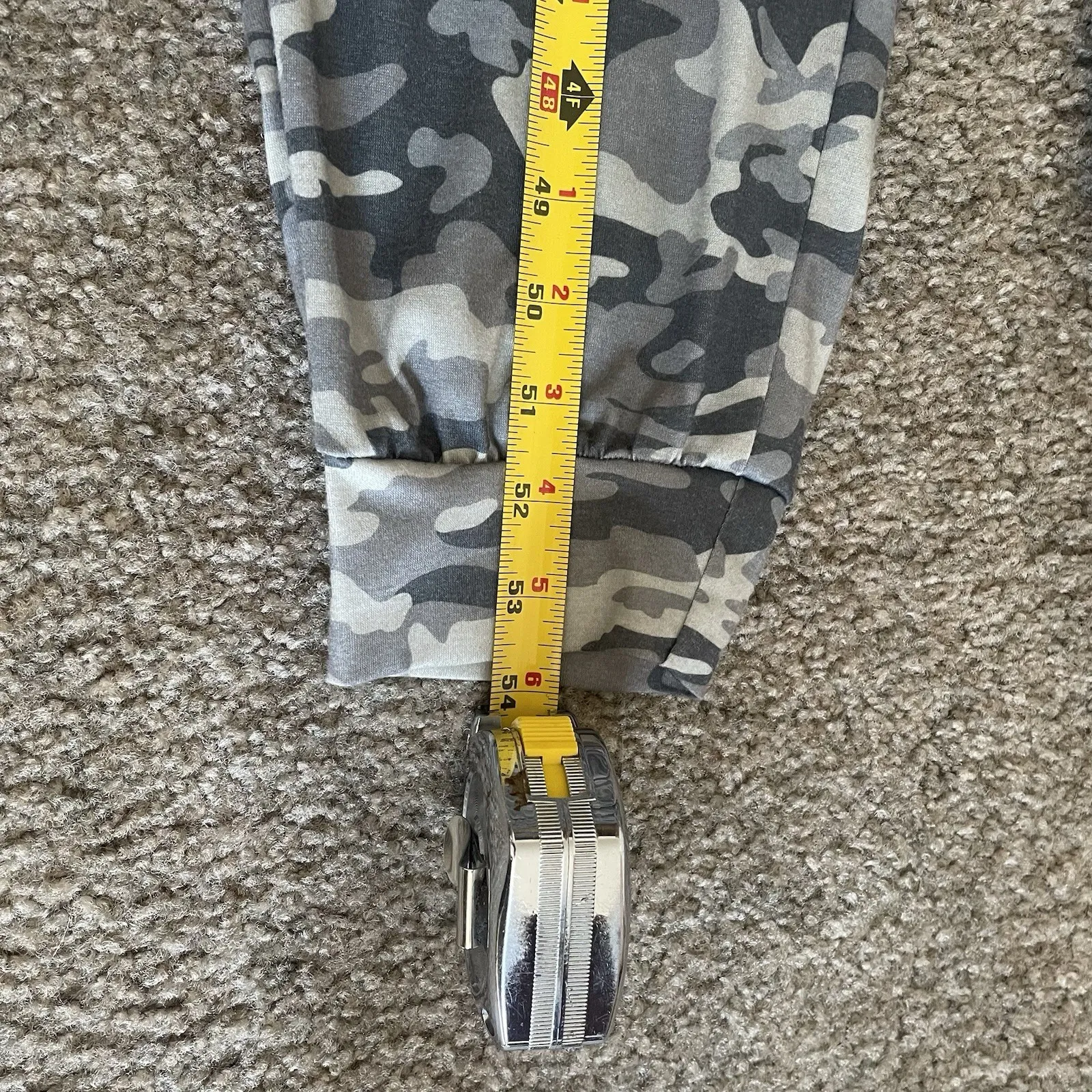 PrettyGarden Camo Jumpsuit M Gray Jogger Style Drawstring Waist Comfy Casual - Image 4