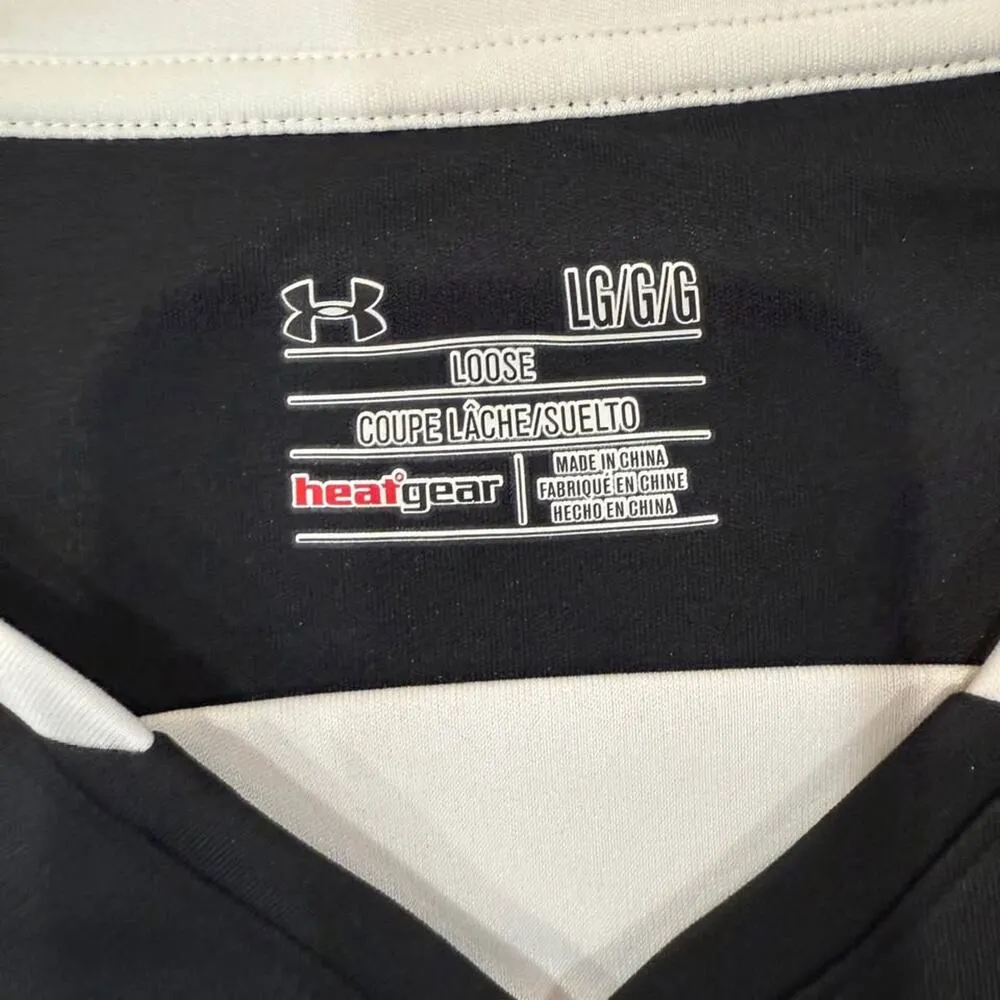 Under Armour NWT Athletic Heat Gear Soccer Jersey Women's Large Loose Fit Black - Image 3