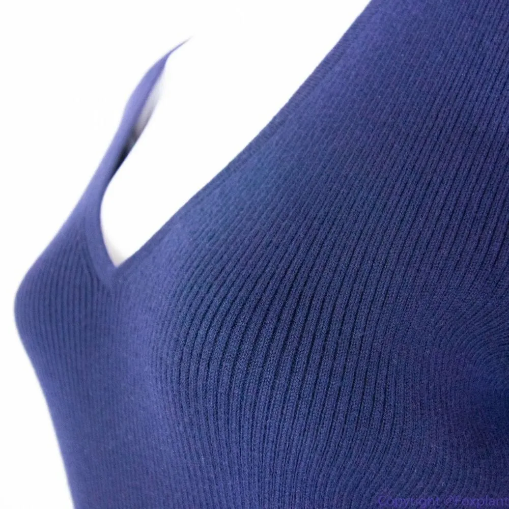 Vintage Lauren Ralph Lauren navy blue V - Image 9