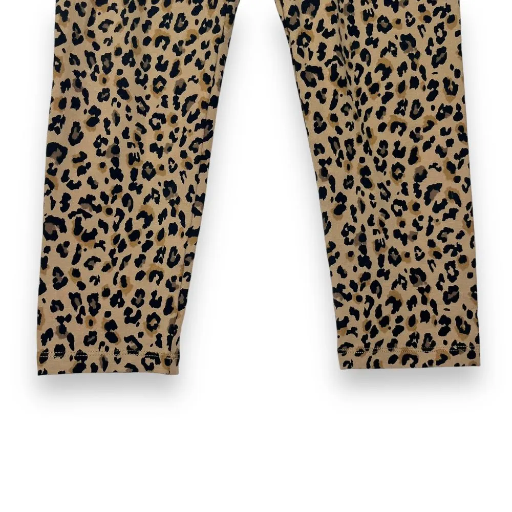 J. Crew NWOT Cropped Leopard‎ Leggings Cotton Women's Size Small - Image 3