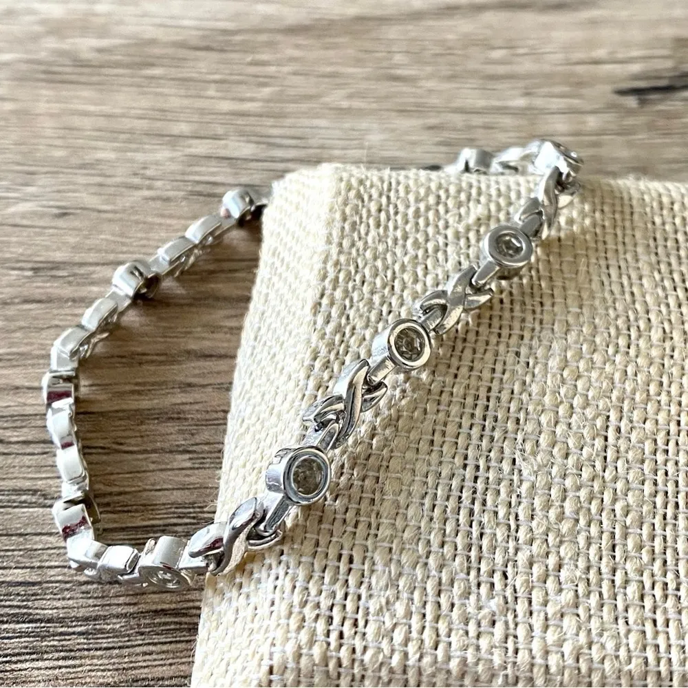 Fashion Silver Crystal Bracelet - Image 2