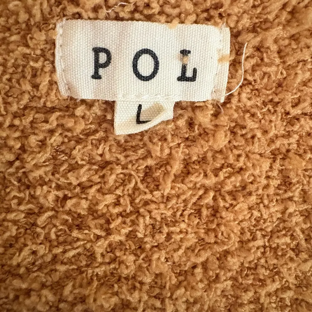 POL Soft Knit Tan Sleeveless Crop Top, Large - Image 3