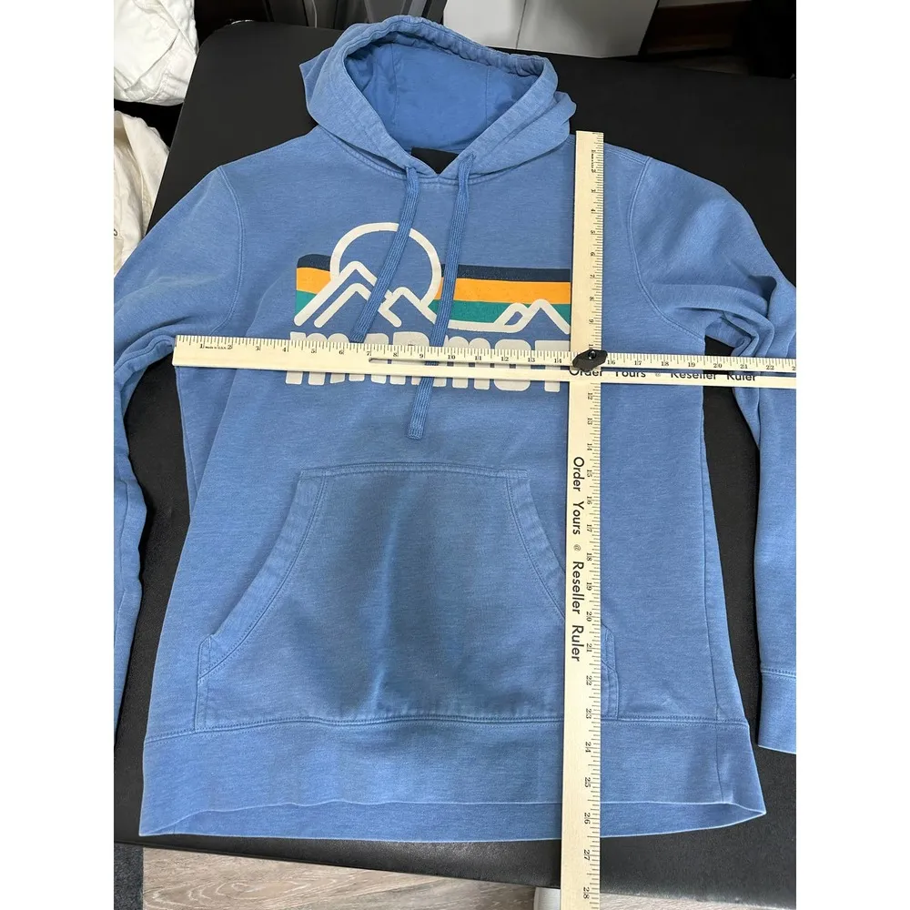 Marmot Coastal Getaway Blue Logo Pullover Hoodie Women's Size Medium M - Image 8