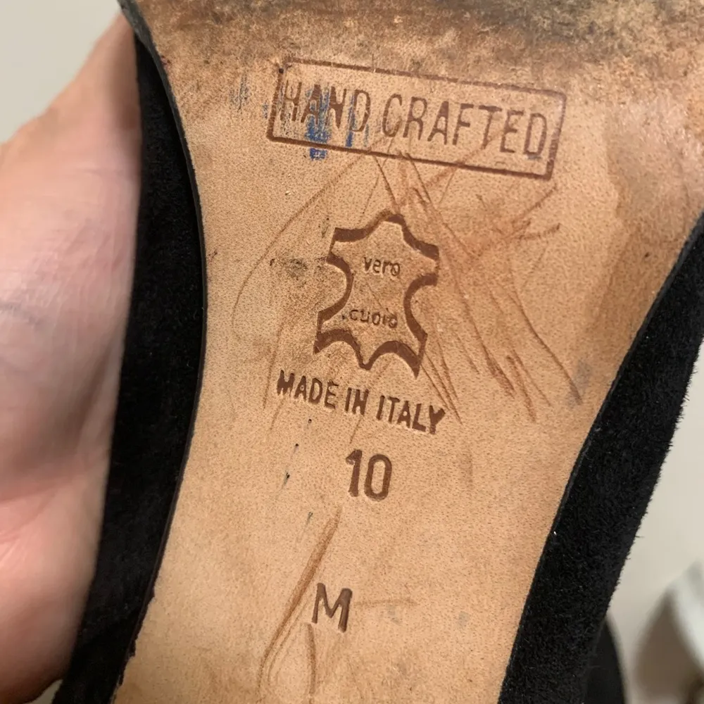 Chantal Italy Black suede leather size 10M - Image 5