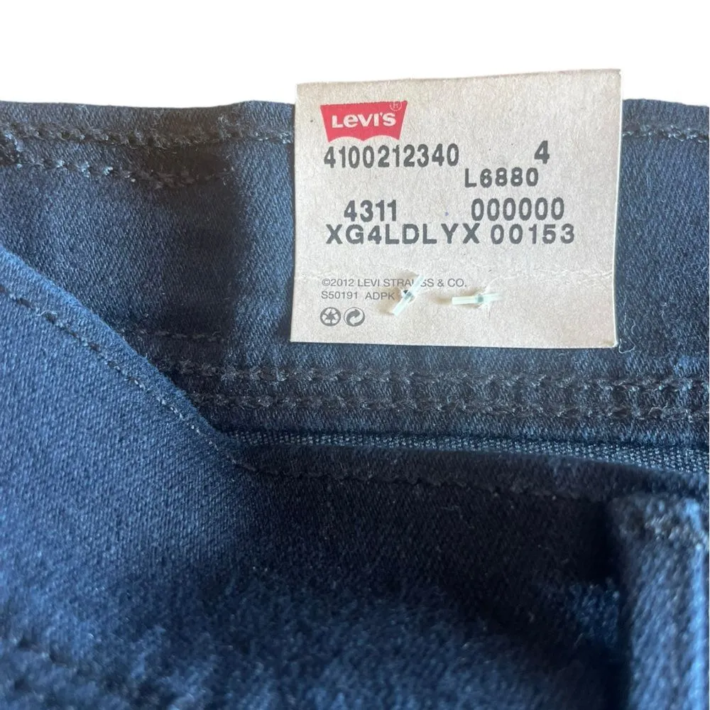 Levis 512 Perfectly Slimming Skinny Leg Black Jeans Womens Size 16 short NWT - Image 3