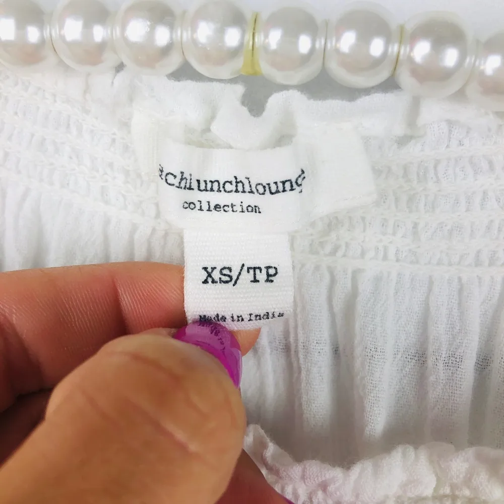 Beach Lunch Lounge|White Boho Blouse-691 - Image 4