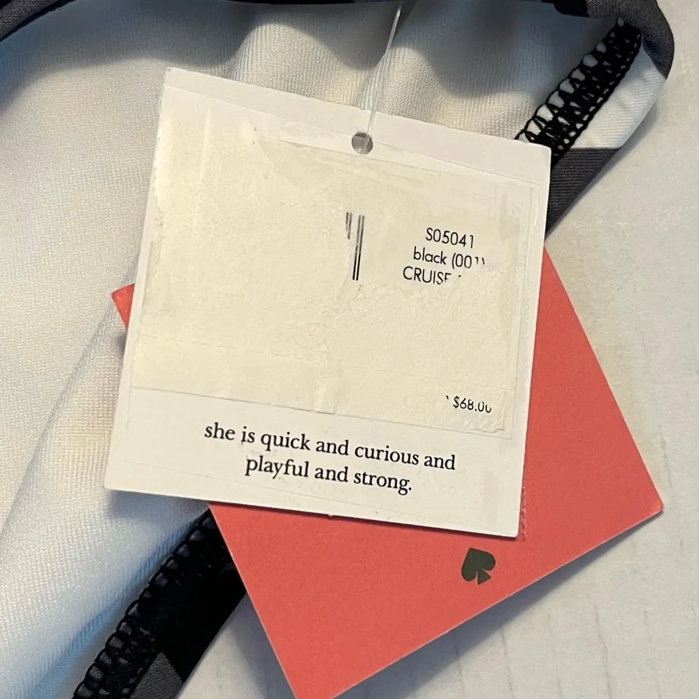 Kate Spade Bikini Bottoms Black & White Gingham Plaid Mid Rise Bottoms Sz S NWT - Image 11