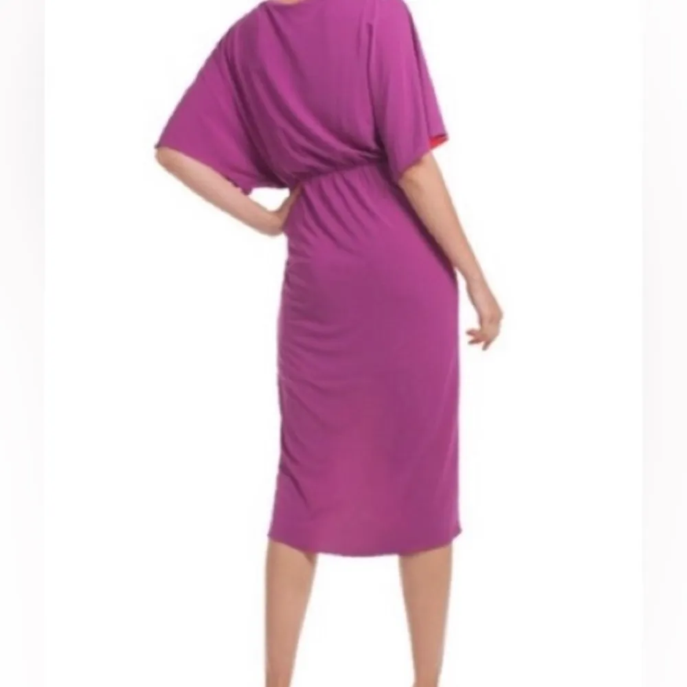 Trina Turk Vivid Viola Etta Front Twist Dress Medium Color Block Cocktail Party - Image 2