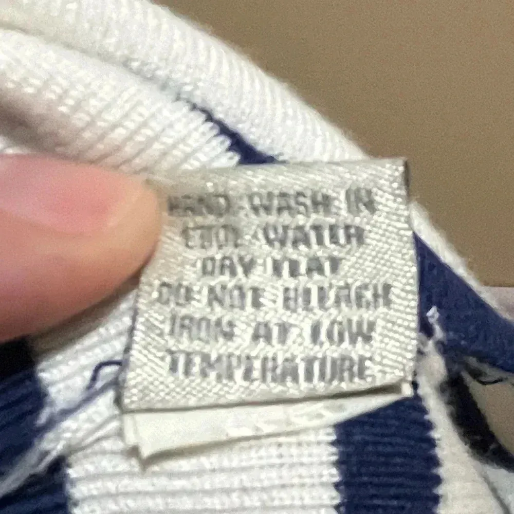 Neiman Marcus blue and white striped blazer - large - Image 9