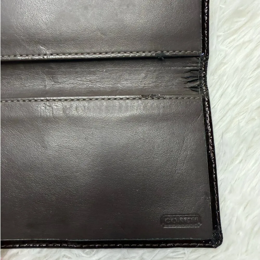 COACH Patent Leather Checkbook Holder - Image 4