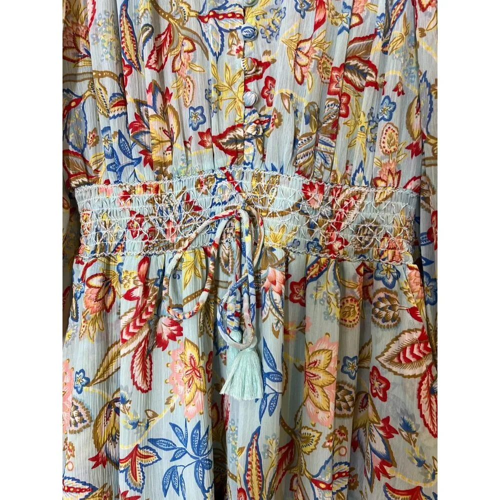 Elan Melrose Fit & Flare Mini Dress Womens Sz M 3/4 Sleeve Vacation Tropical - Image 4