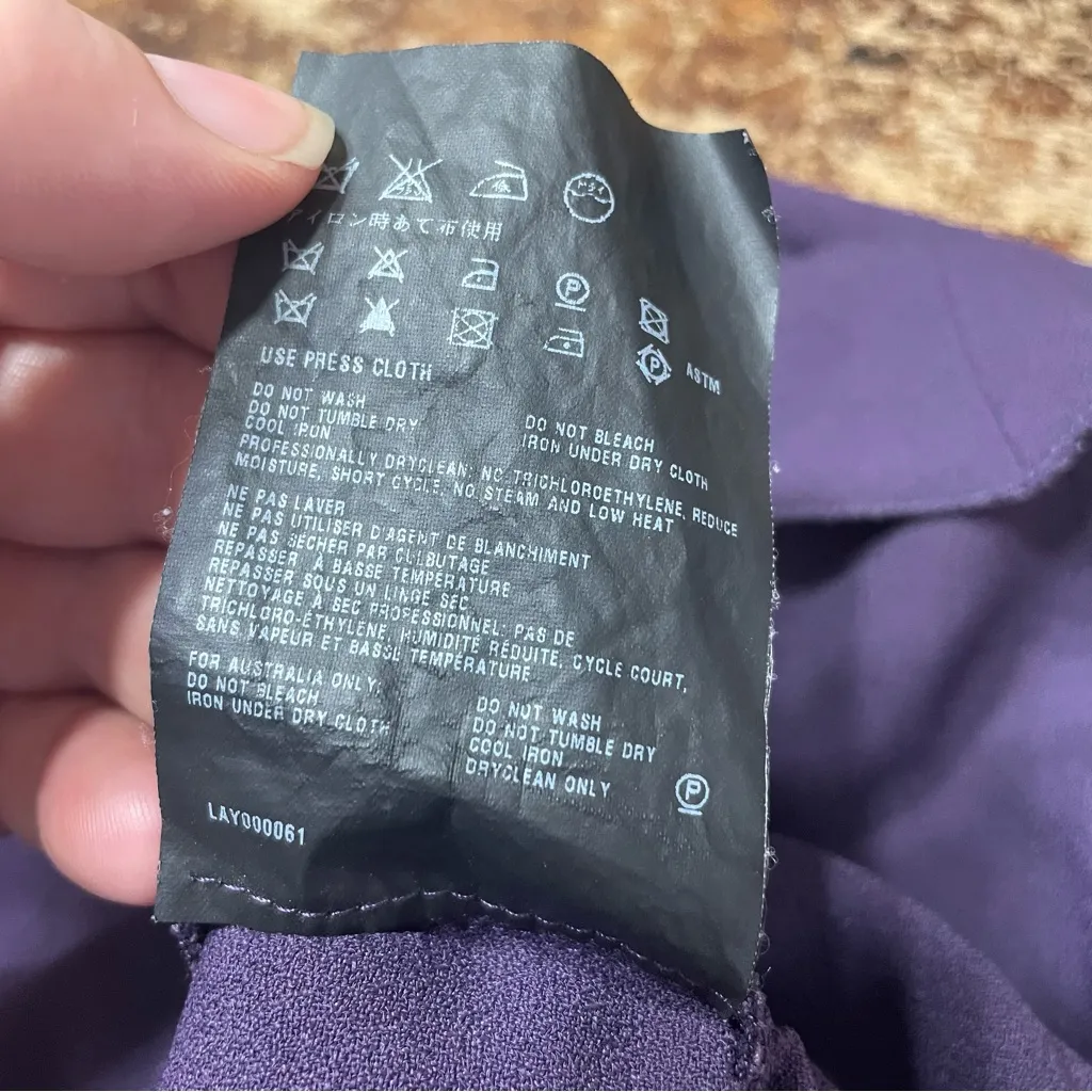 Prada Purple Ruched Dress Size‎ 44 - Image 9