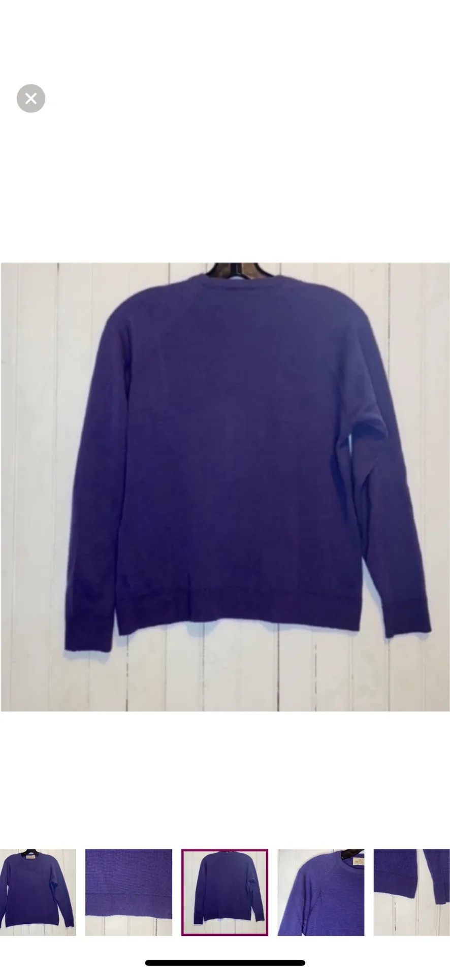 Blarney Woollen Mills Wool Sweater Purple Size M - Image 3