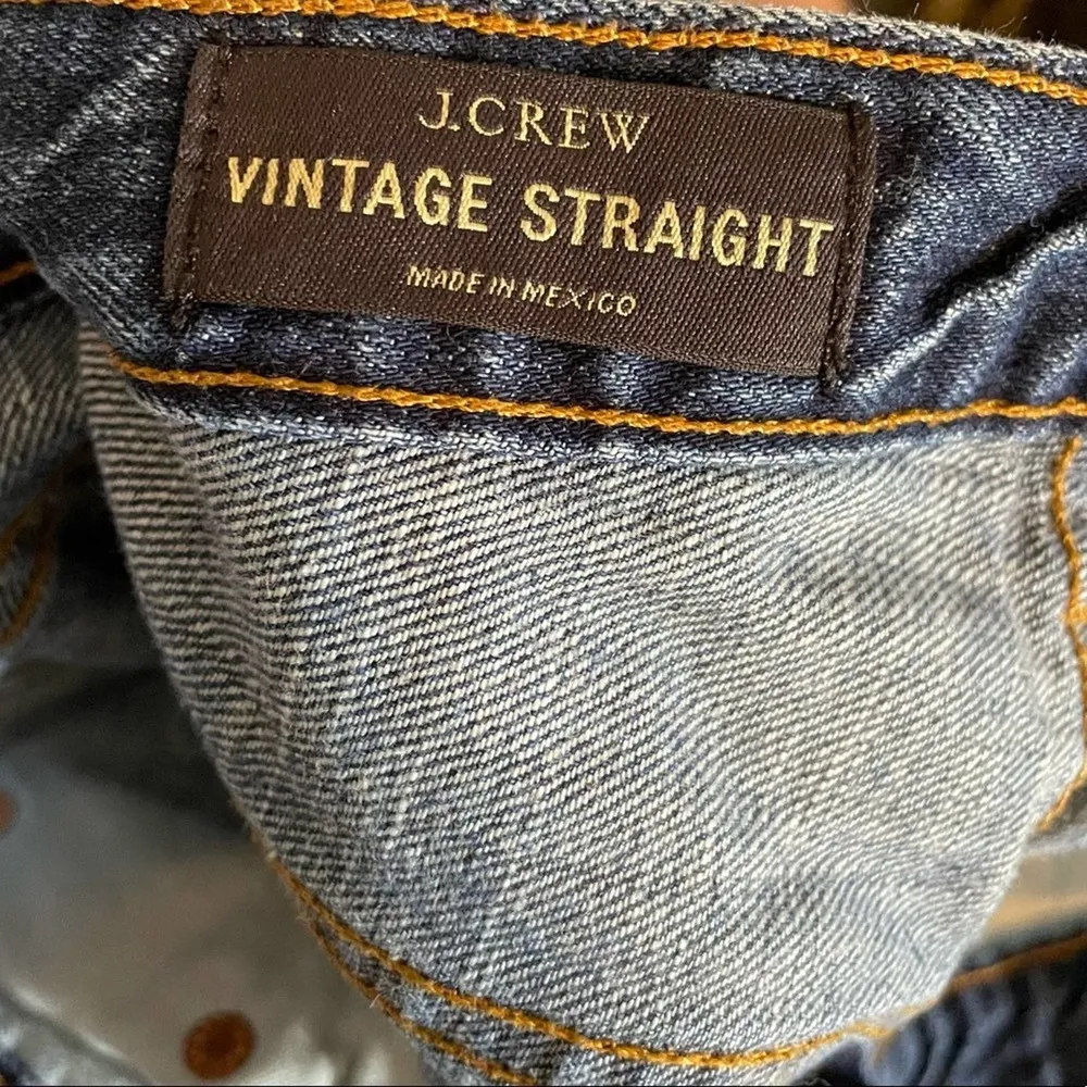 J. Crew Women's Floral Applique Design Vintage Straight Leg Jeans sz 29R - Image 3