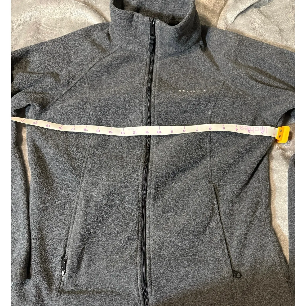 Columbia Benton Springs Fleece Jacket‎ Women Gray Full Zip Outdoor Hiking Medium - Image 9