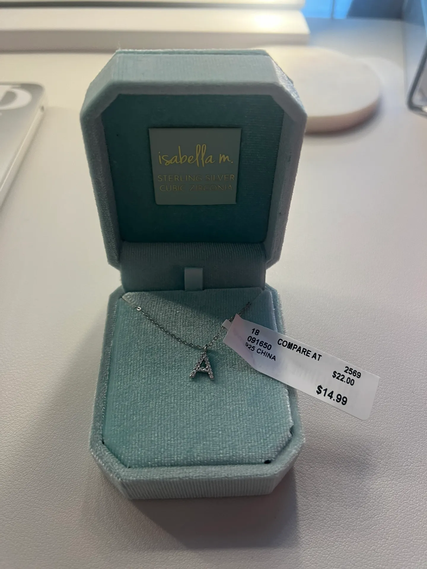 Sterling Silver A Necklace - Image 2