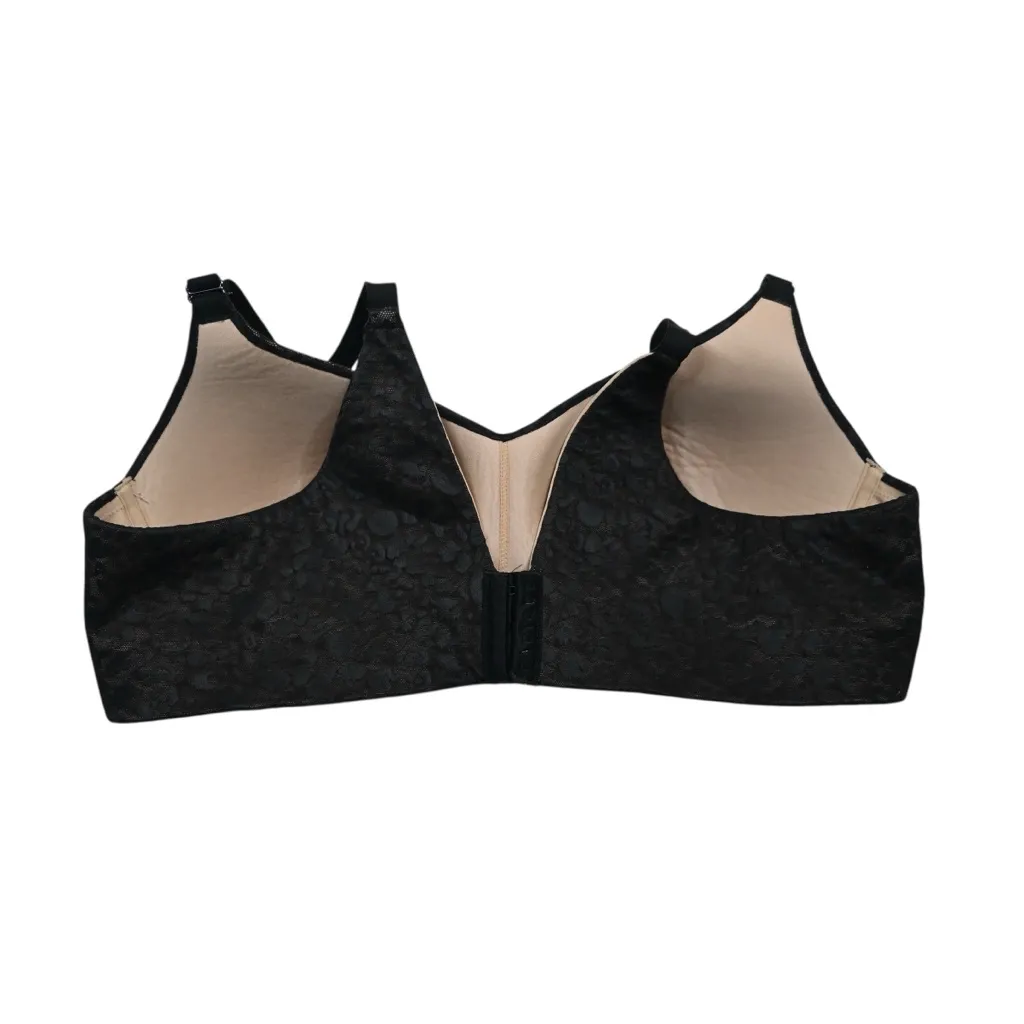 Cacique 38C Lightly Lined Full Coverage No Wire Black Lace Bra - Image 2