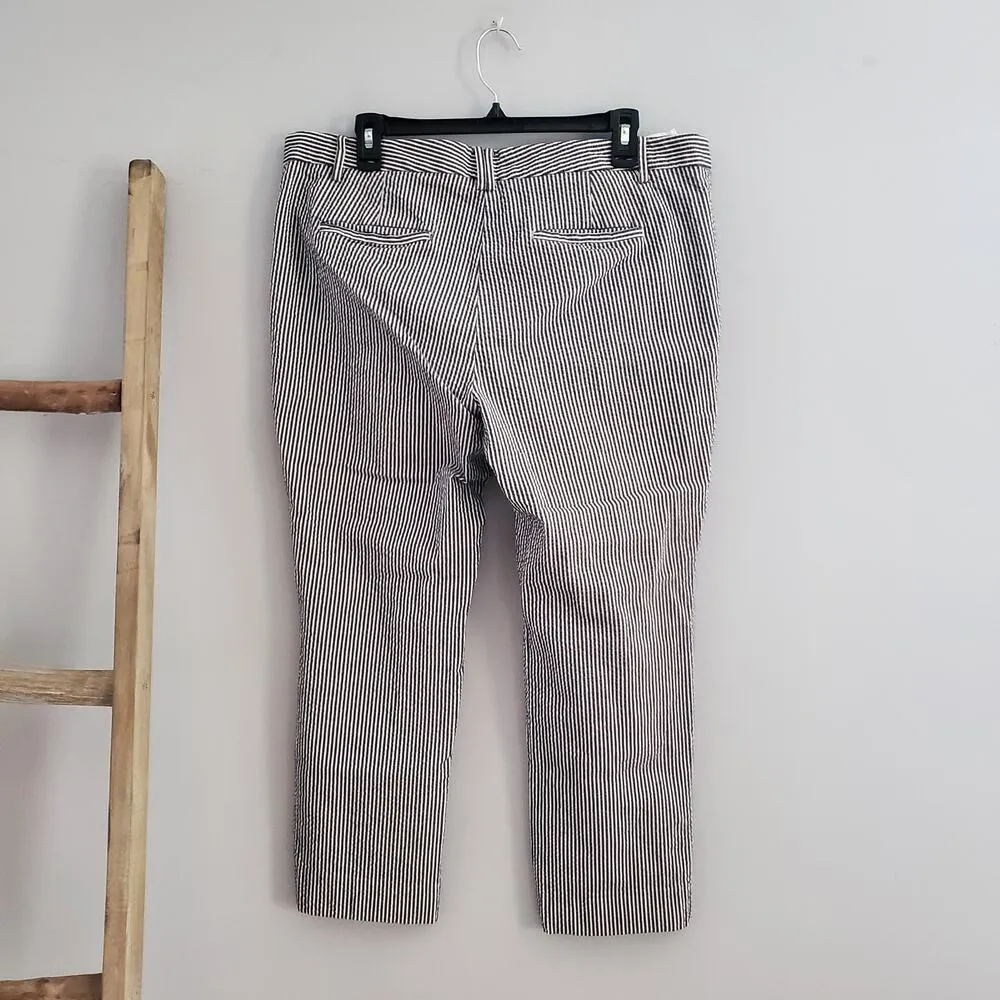 Ann Taylor Striped Seersucker Ankle Pants Size 14 - Image 2