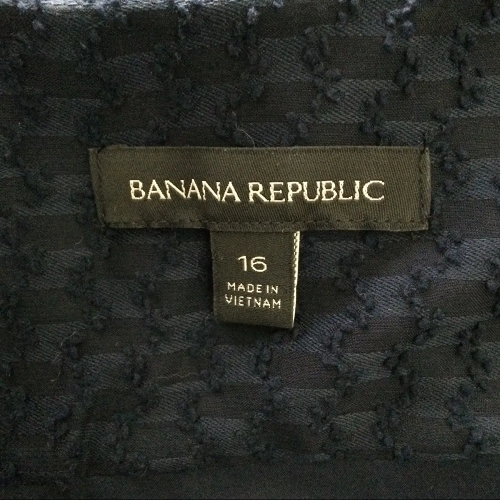 Banana Republic Navy Sheer Swiss Dot Dress - Image 4