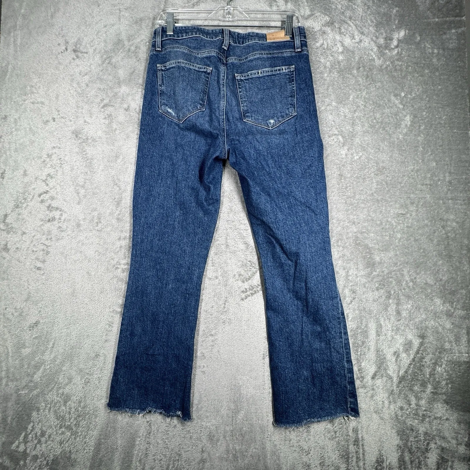 Paige Jeans Womens 6 29" Blue Colette Crop Flare‎ Fading Whiskering Streetwear - Image 3