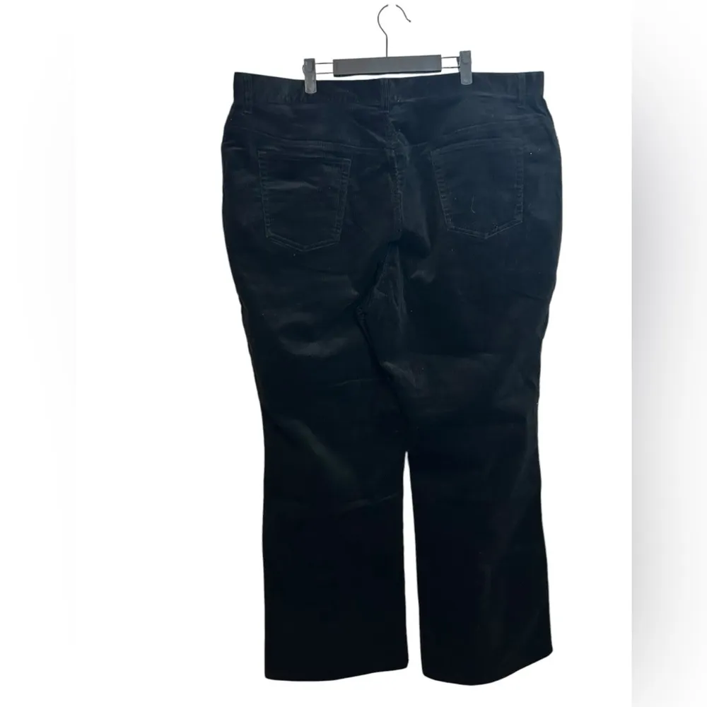 Nwt Jones Studio Plus Size Black Corduroy Stretch Bootcut Pants - Image 2