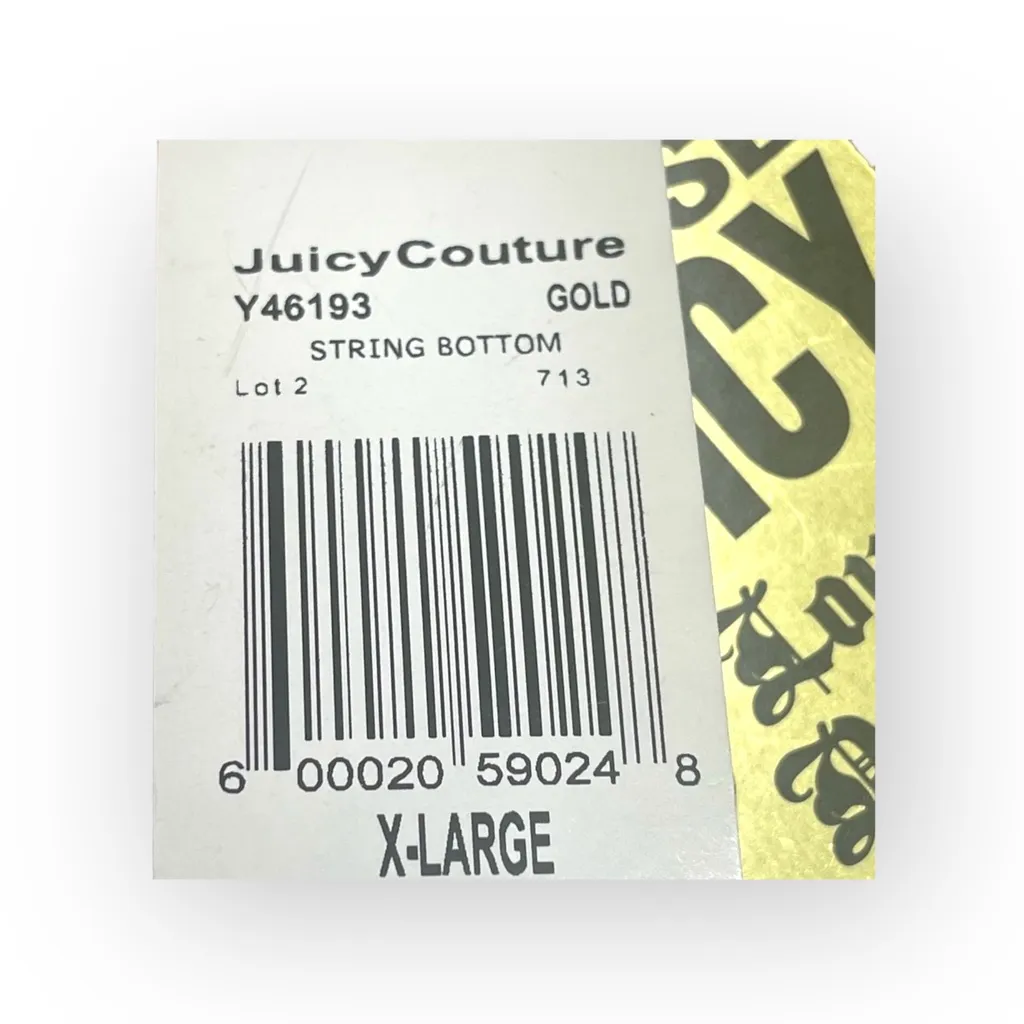 new OG Juicy Couture Beach ♚ Liquid Gold Metal Bikini Set ♚ Crystal Logo J’s ♚ - Image 11