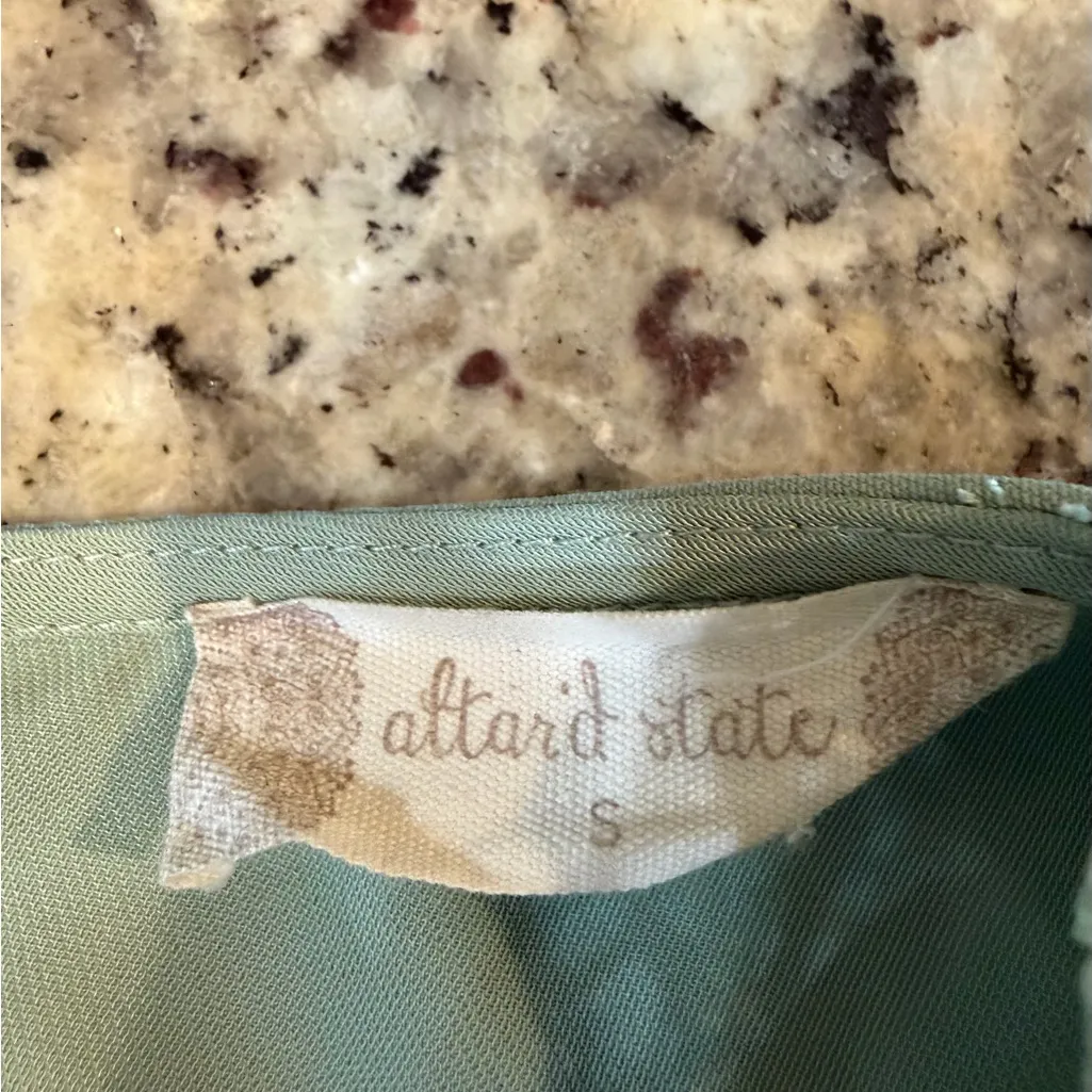 Altar'd State Light Sage Green Lace Accent Romper - Image 4