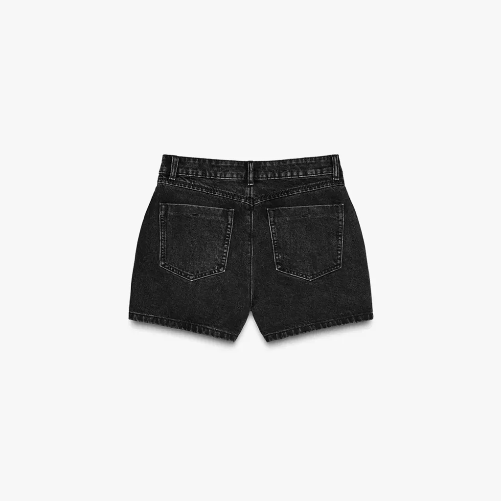 ZARA  Black Denim Wrap Skirt - Image 7