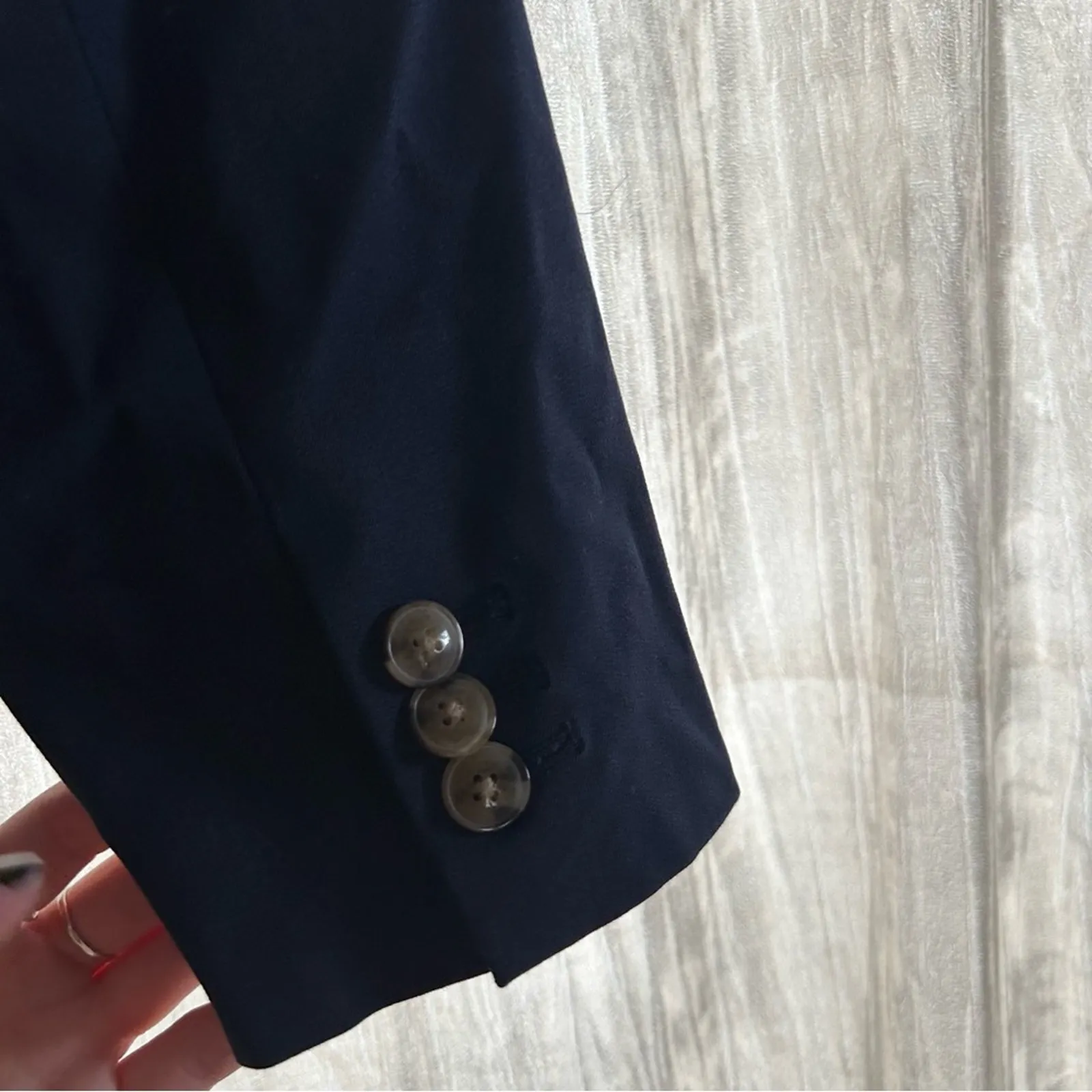 J. Crew‎ Cotton-Blend Two-Button Blazer Navy Blue Suit Jacket NWT Size 4 - Image 6