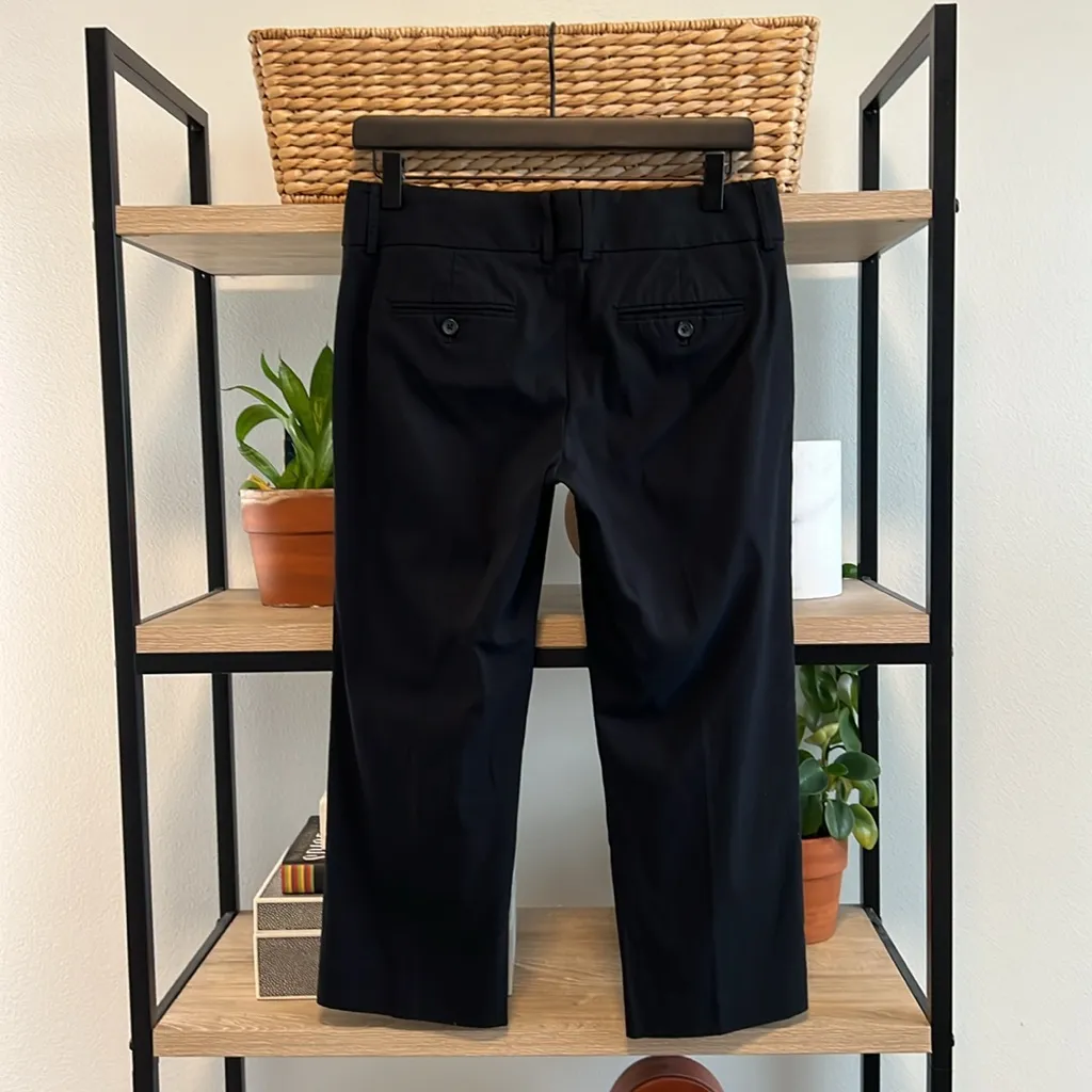 Express Editor Mid-Rise Black Capri Woven Twill Career Dress Pant Trouser, 4 - Image 4