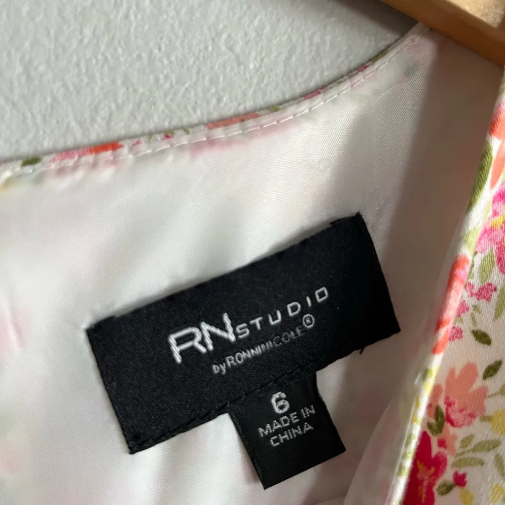 RN Studio Ronnie Nicole Floral Fit & Flare Dress Women’s Size 6 Spring Wedding - Image 3