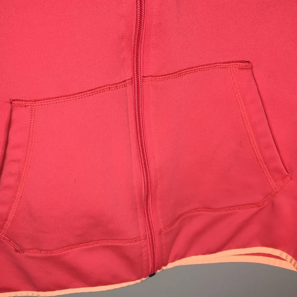 Nike zip-up hoodie/sweatshirt Dri-fit medium active wear gym wear pink/orange​​ - Image 5