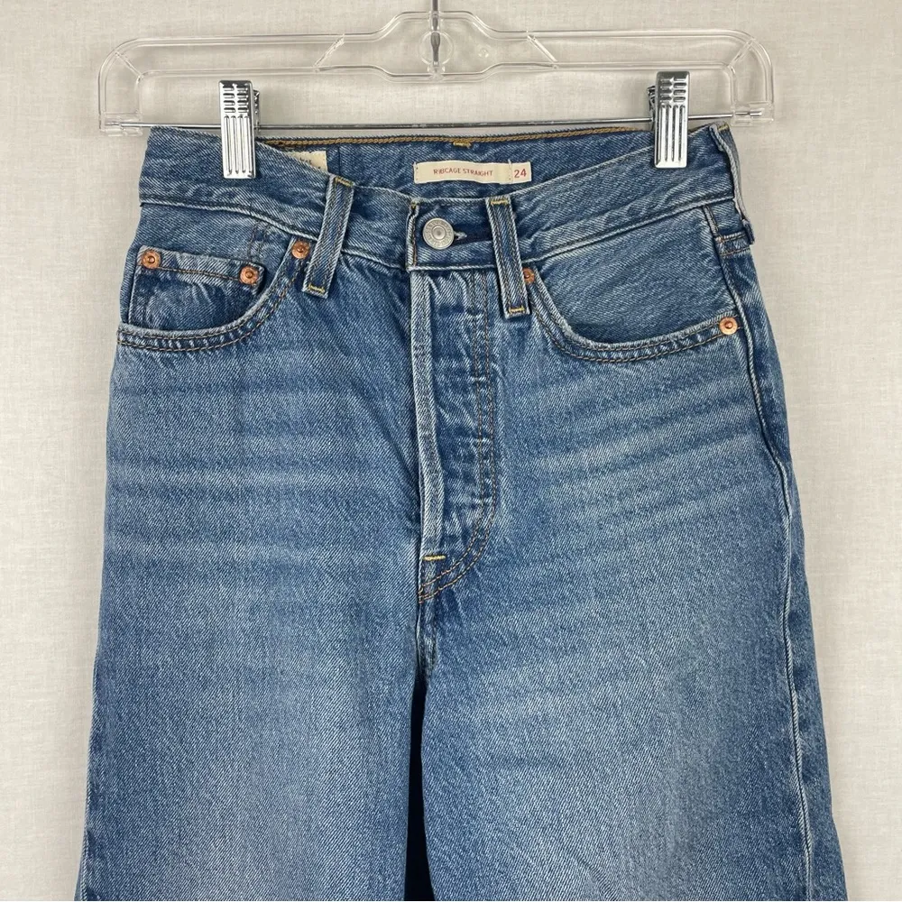 Levi's Ribcage Straight Jeans Size 24 - Image 2